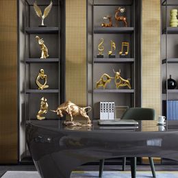 Hooks & Rails Modern Office Bookcase, Desktop, High-end Financial Ornaments, Living Room, Wine Cabinet, Interior Soft Decoration, Creative