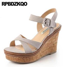 Descuento Sandalias De Tacón De Corcho De Moda 2022 en venta en DHgate.com