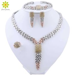 Fashion Dubai Silver Colour Jewellery Set Nigerian Wedding African Beads Jewellery Sets Necklace Set for Women Ethiopian Jewellery H1022