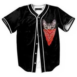 Baseball Jersey Men Stripe Short Sleeve Street Shirts Black White Sport Shirt AB708