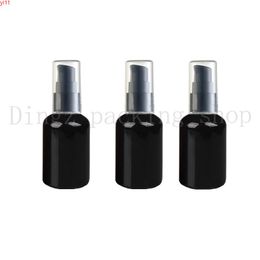 50ml black Cream Pump Plastic Bottle ,1.7OZ Essential Lotion Treatment Container Cosmetic Packaging Travel Bottlegood qty