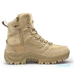 Boots winter military snow high quality sheep desert men's combat boots tactical work safety shoes large