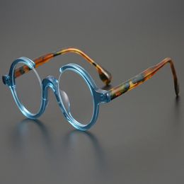 Fashion Sunglasses Frames Round Frame Acetate Eyeglasses Women Vintage Optical Eyewear Clear Lens Prescription Retro Myopia Glasses For Men
