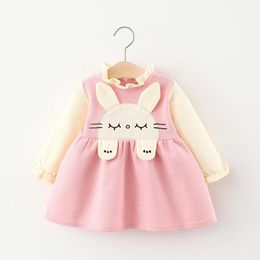 Abiti da ragazza Bear Leader Leader Baby Girls Dress Primavera Autunno Sweet Animal Print For Girl Kids Princess Bambini Abbigliamento