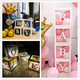 30cm Baby Shower Box Balloon Air Balls First 1 1st Birthday Party Decorations Kids Baloon Ballons Babyshower Wedding Decoration