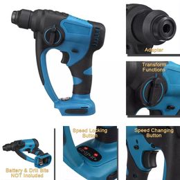 18V Rechargeable Brushless Cordless Rotary Electric Demolition Hammer Power Impact Drill Adapted