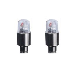 2pcs Bicycle Wheel Tyre Valves Tyre Bulb Cycling LED Flash Lamp Firefly Effect Tyre Valve Cap Light Bycicle Accessories