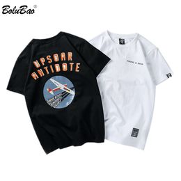 BOLUBAO Fashion Brand Men T-Shirts Hip Hop Street Clothing Men's T Shirts Printing Style Summer Tee Shirt Top 210518