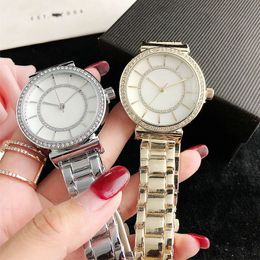 Brand Watches Women Lady Girl Crystal Diamond Style Metal Steel Band Quartz Wrist Watch FO17