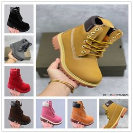 2023 Fashion men boots designer mens womens leather shoes Ankle winter boot for cowboy yellow red black pink hiking work 36-45 o8mJ#