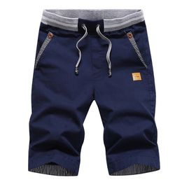 brand Beach Shorts Male Sweatpat summer linen s men's casual pants Korean slim Youth fashion 210806