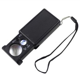 30X 60X 75mm Magnifier Microscope LED UV Antique Handicrafts Identification Jewellery Magnifying Glass Loupe Currency Detecting Loupes