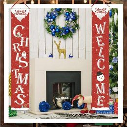 2021 Couplet Door Banner Porch Sign Christmas Halloween Hotselling Christmas Holiday Hanging Decoration Porch Sign Decorative Family Party C2991