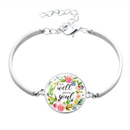 18 Kinds New Bible Verses Bracelets Glass Dome Art Pattern Bangles Scripture Quote Jewelry Christian Faith Inspirational Gifts
