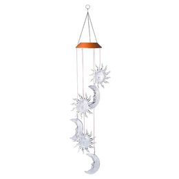 Hanging Wind Chimes Solar Powered LED Light Colour Waterproof Garden Home Decor