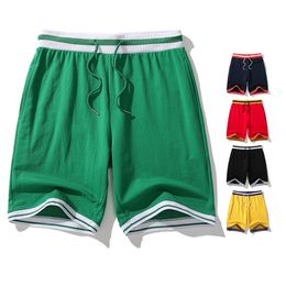 Mens Basketball Sport Shorts Summer Cotton Running Fitness Gym Sweatshorts Man Stripe Breathable Fashion Hip Hop Streetwear Male