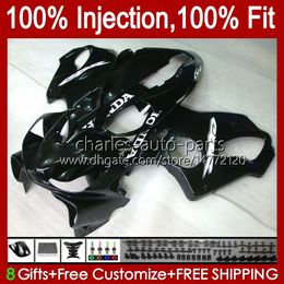 Motorcycle OEM Fairings For HONDA CBR 600 F4 FS CC 600F4 Gloss black CBR600F4 1999 2000 Bodywork 54No.117 CBR600FS 600CC 1999-2000 CBR600 F4 99 00 Injection Mould Body