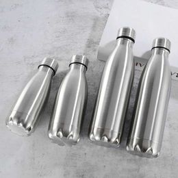 350/500/750ml Stainless Steel Water Bottle Portable BPA free Water Drinking Bottle Gym Sports Cycling Drinkware Y0915