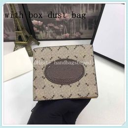 top quality short men wallets women letter wallet luxurys designers card holder leather Coin Purse with box