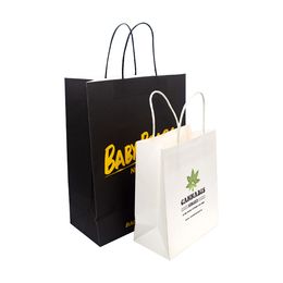 100%custom printing gift wrap packaging craft shopping paper bag for Christmas day with logo