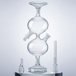 Ca 7th Newest Infinity Waterfall Bong Oil Dab Rigs Hookahs Recycler Pipes With Diffused Downstem Universal Gravity Water Vessel Glass Bongs 14mm Female Joint WP2182