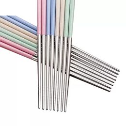 304 Stainless steel Wheat straw chopsticks Home Kitchen Dining Tools Eating noodles Tableware Easy to clean