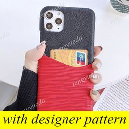 Fashion Designer Phone Cases for iphone 15 15pro 14 14pro 14plus 13 13pro 12 11 pro max XR Xsmax Leather Metal Letters Card Holder Luxury Case with Samsung S22 S23 ultra