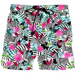 Men's Shorts Summer Casual Beautiful Pineapple And Horse 3d Printing Fashion Beach Party Swimming Unisex Belt Pants S-5XL