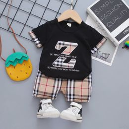 Boys Tracksuit 2 Piece Set Kids Boy Baby Clothes Toddler Clothing T Shirts + Shorts Summer Outfits Set