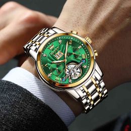 -Designer Luxus Marke Uhren Automatische Männer ES Top Männer Grün Mechanische Handgelenk Wasserdichte Reloj Hombre 9910