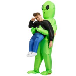 Mascot doll costume Adult Three-eyed Green Alien Inflatable Costumes Halloween Costume Shark Flamingo Clown Party Role Play Disfraces