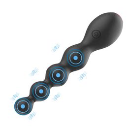 NXY Anal Toys Butt Plug Beads Vibrator Prostate Massager Clitoris Stimulator 10 SpeedsFemale Masturbation Sex For Women Vibrating 1130