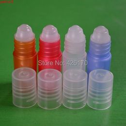 Freeshipping High-grade 3ml Plastic Refillable Bottle Ointment Lip gloss Eye Cream Tube 50pcs/Lot Roll on Cap Glass ballgood qty