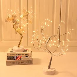 Strings 36/72 LED Night Light Tree Copper Wire Lamp Home Holiday Fairy Lights Decoration 11UALED StringsLED