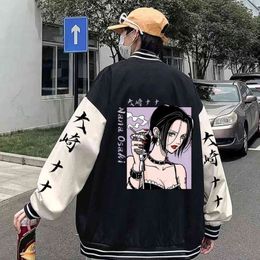 Japanese Anime Woman Jacket Nana Osaki Sweatshirt Kawaii Nana Graphic Harajuku Sweatshirt Coat Y1121