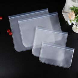 Transparent Bone Strips Fresh-Keeping Storage Reusable Grocery Bag Can Be Placed In The Refrigerator To Store Frozen Fruits Vegetables Dry Goods XG0244