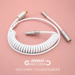 GeekCable Handmade Customised Mechanical Keyboard Cable USB Spiral Data Cable PET Nylon Braided RAMA Heavy Industry