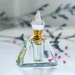 mini perfume bottles UK - H&D Vintage Mini Empty Refillable Crystal Perfume Bottle Scented Fragrance Container for Purse or Travel Home Wedding Decor 3ml