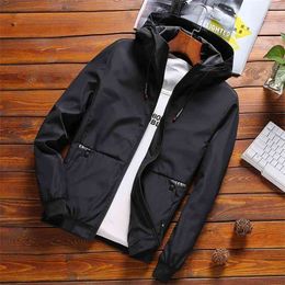 MANTLCONX Spring Men Oversized Hooded Jacket Coat 7XL 8XL Fashion Jacket Men's Hooded Casual Jackets Male Coat Thin Outwear 210818