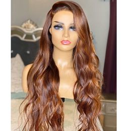 Highlight Lace Front Wig Body Wave Ombre Blonde Highlighted Wigs Preplucked Lace Wigs 4X4 Lace Closure Human Hair Wigs Coloured