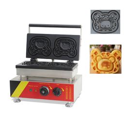 2 pcs/plate Cartoon shape Electric Waffle making machine Cute Bear Shape Waffle Iron