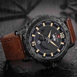 NAVIFORCE Men's Fashion Business Quartz Wristwatches Creative Sports Watches Men Luxury Brand Watch Clock Male Relogio Masculino 210329