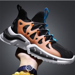 2021 Men Casual shoes men's Summer Colour matching mesh Breathable outdoor sneakers Flying Lightweight Comfortable size 39-44
