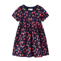Jumping Metres Summer Girls Clothing Cotton Print Princess Party Dresses for Baby Tutu Cute Costume Children 210529