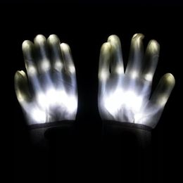 Party Decoration 1 Pair Practical LED Glove Eco-friendly Glowing Festival Hand Halloween Luminous