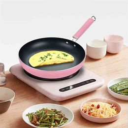 24/26/28/30cm Non-stick Healthy Frying Pan No Oil Smoke Potgas Stove Cookware General Grill Smokeless Kitchen Cooking 210423