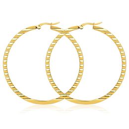 Hoop & Huggie FIREBROS 2021 Trends Boho Circle Big Earrings Women Titanium Stainless Steel Earring Gold Silver Colour Wholesale