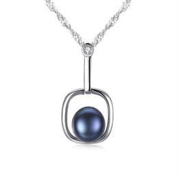 Natural Baroque Pearl Cubic Zircon Pendant Water Wave Chain 925 Sterling Sier Necklace For Women