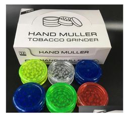 60Mm Round Plastic Tobacco Smoking Herb Grinders 3 Layer Tobacco Grinder Cigarette Colorful Crusher Fit Dry Herb Color Random Send Bh1893 Z