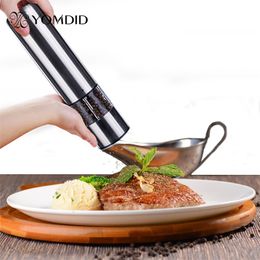 Stainless Steel Electric Salt Pepper Mill Spice Grinder Muller Kitchen Tool 210712